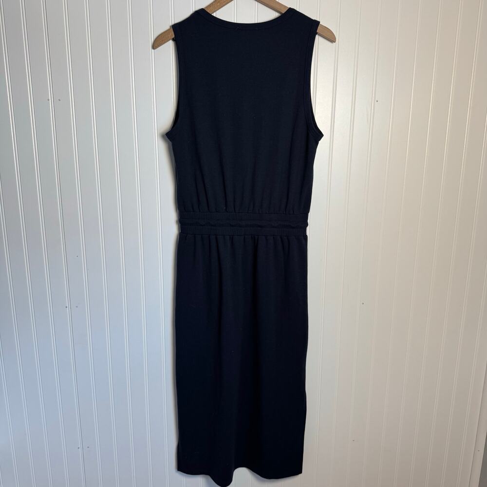 EVEREVE Kiara Midi Drawstring Waist Navy Blue Dress Size Medium - Picture 7 of 10